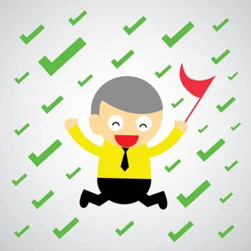 Check mark vector cartoon Stock-Illustration