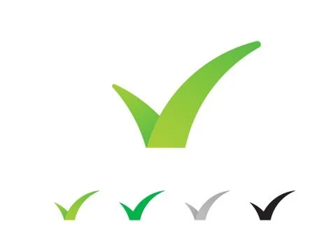 Check mark vector icon - black illustration Illustrazione stock