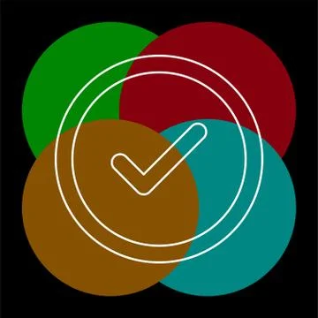 Check mark vector icon Stock Illustration