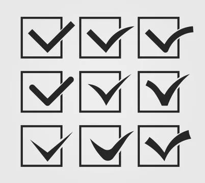 Check mark vector illustration Stock Illustration