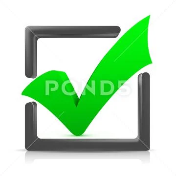 Check mark vector illustration on white background: Graphic #171252597