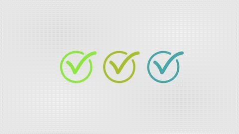 Check mark verification icon with scanning frame over a transparent alpha c.. 스톡 동영상 336243818