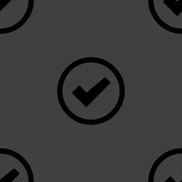 Check mark web icon. flat design. Seamless pattern. 스톡 일러스트