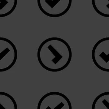Check mark web icon. flat design. Seamless pattern. 스톡 일러스트
