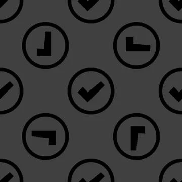 Check mark web icon. flat design. Seamless pattern. 스톡 일러스트