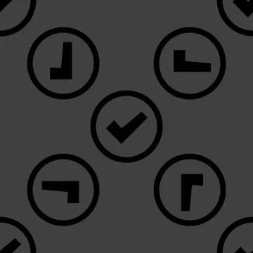 Check mark web icon. flat design. Seamless pattern. 스톡 일러스트