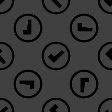 Check mark web icon. flat design. Seamless pattern. 스톡 일러스트