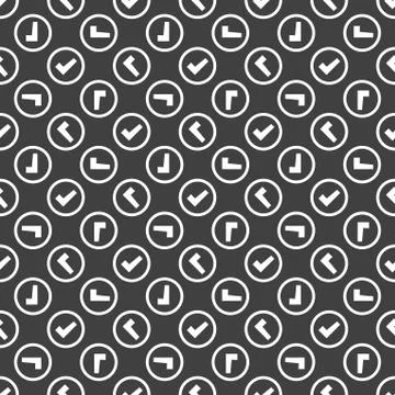 Check mark web icon. flat design. Seamless pattern. Stock Illustration