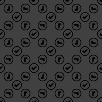 Check mark web icon. flat design. Seamless pattern. Illustrazione stock