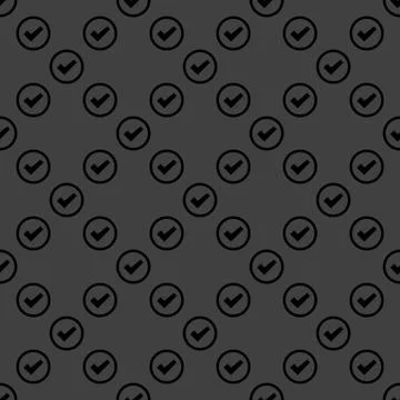 Check mark web icon. flat design. Seamless pattern. Illustrazione stock