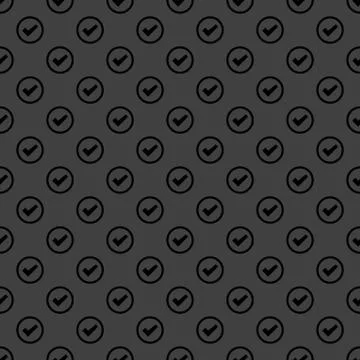 Check mark web icon. flat design. Seamless pattern. Stock Illustration