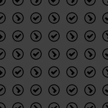 Check mark web icon. flat design. Seamless pattern. Stock Illustration