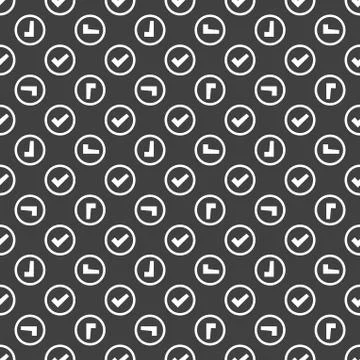 Check mark web icon. flat design. Seamless pattern. 스톡 일러스트