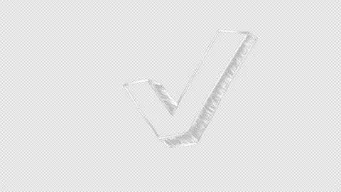 Check mark with white chalk, animation Stock-Footage 333274881
