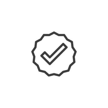 Check mark/approved icon on white background Stock Illustration