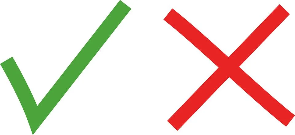 Check marks checkbox, checklist doodle set. Vote, yes, no, tick, cross Illustrazione stock