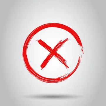 Check marks cross, no, wrong icon. Business concept vector illustration. No c Stockillustratie