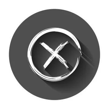 Check marks cross, no, wrong icon. Business concept vector illustration with  Stock Illustration