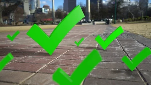 Check marks everywhere Stock Footage 72232224