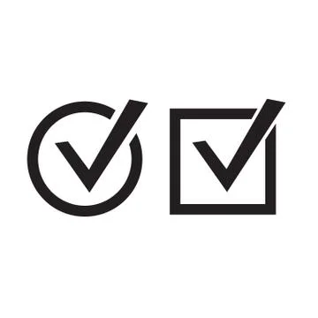 Check Marks Icons. Stock Illustration