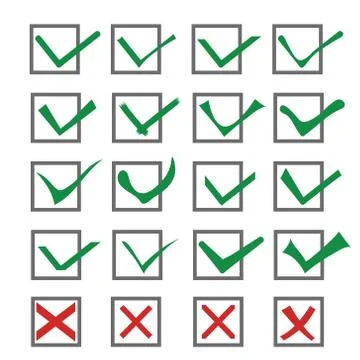 Check marks Stock Illustration