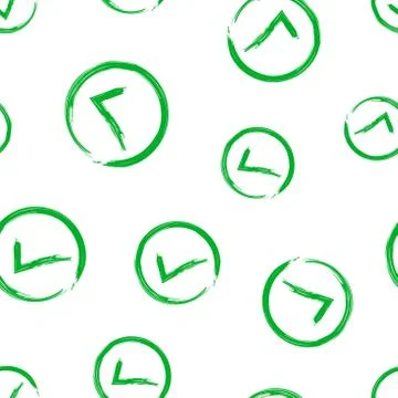 Check marks ok, accept seamless pattern background. Business concept vector i Stock Illustration