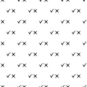 Check marks pattern, simple style Illustrazione stock