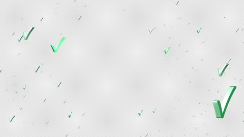 Check Marks Swarm Alpha Channel Concept Overlay Stock Footage 344698945