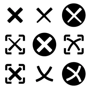 Check marks web and mobile logo icons collection Stock Illustration