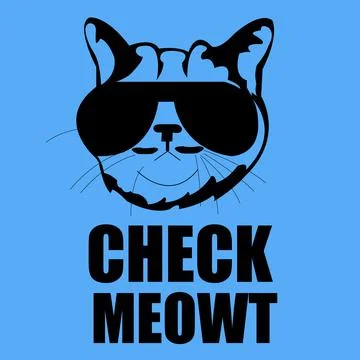 CHECK MEOW Stock-Illustration
