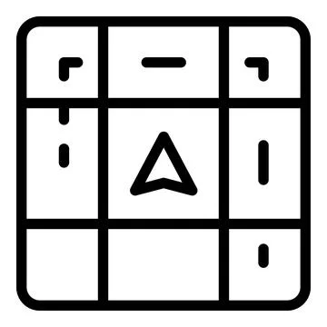 Check motion icon outline vector. Trajectory path Stock Illustration