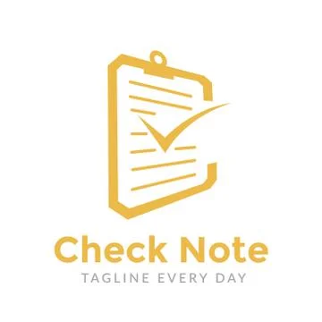 Check Note logo design template Stock Illustration