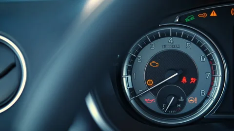 Check the operation system on car panel. Stock Footage 285673113