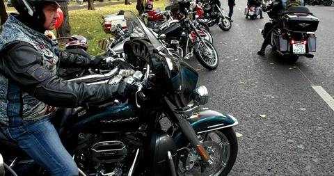 Check out the bikers Stock Footage 97258034