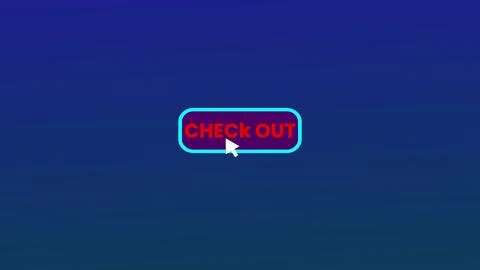 CHECK OUT button pressed on computer screen by cursor pointer mouse illustr.. Illustrazione stock