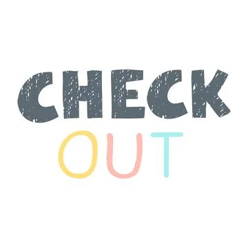 Check Out Lettering Stock Illustration