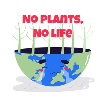 Check out this visually engaging flat sticker of save earth theme. Stock-Illustration