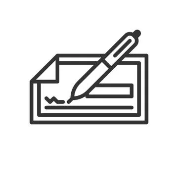 Check outline icon Stock Illustration