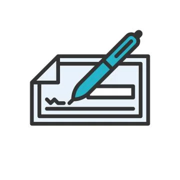 Check outline icon Stock Illustration