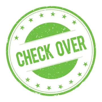 CHECK-OVER stamp sign Stock Illustration