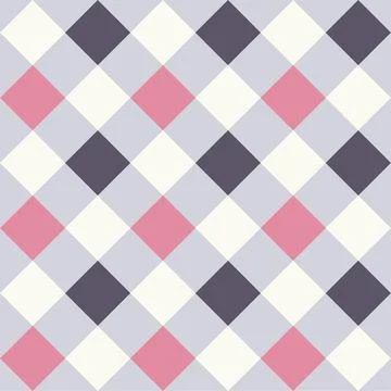 Check Pattern Design In Pink Grey Slate Color Stock Illustration