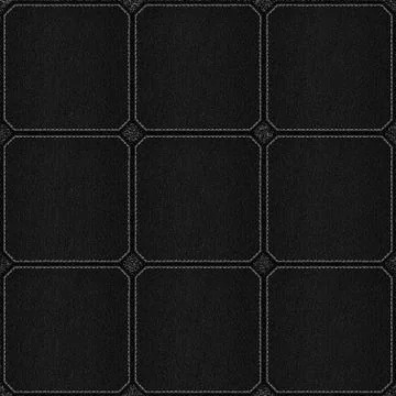 Check pattern leather black background Stock Photos