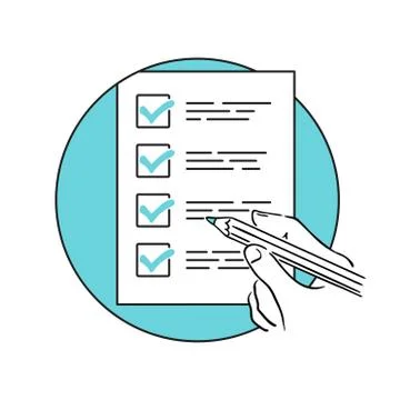 Check pencil line Stock Illustration