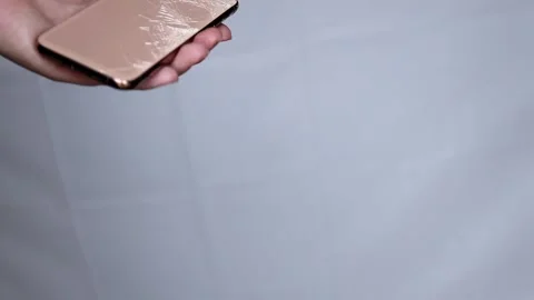 Check phone problems. show cracks Stock Footage 221148073