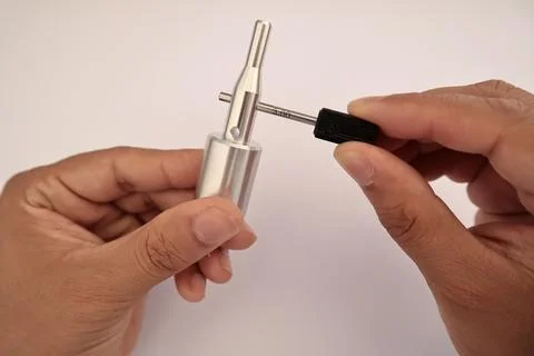 Check pin for comparative diameter control Foto stock