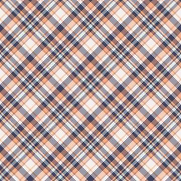 Check plaid seamless pattern. Vector background of textile ornament. Flat fab Stock Illustration