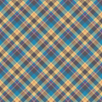 Check plaid seamless pattern. Vector background of textile ornament. Flat fab Illustrazione stock