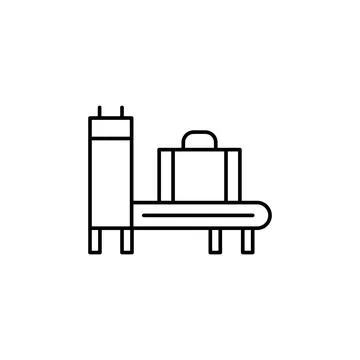 Check point luggage icon. Element of train station icon Illustration