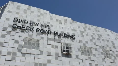 Check Point Software Technologies company building sign. Tel Aviv, Israel. 動画素材 173441544