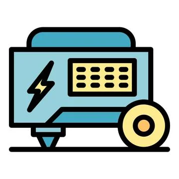 Check power generator icon vector flat Illustrazione stock